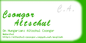 csongor altschul business card